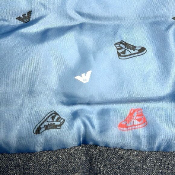 Emporio Armani Baby Boy’s Hooded Down Puffer Jacket Blue and Gray 18 months - Picture 9 of 13